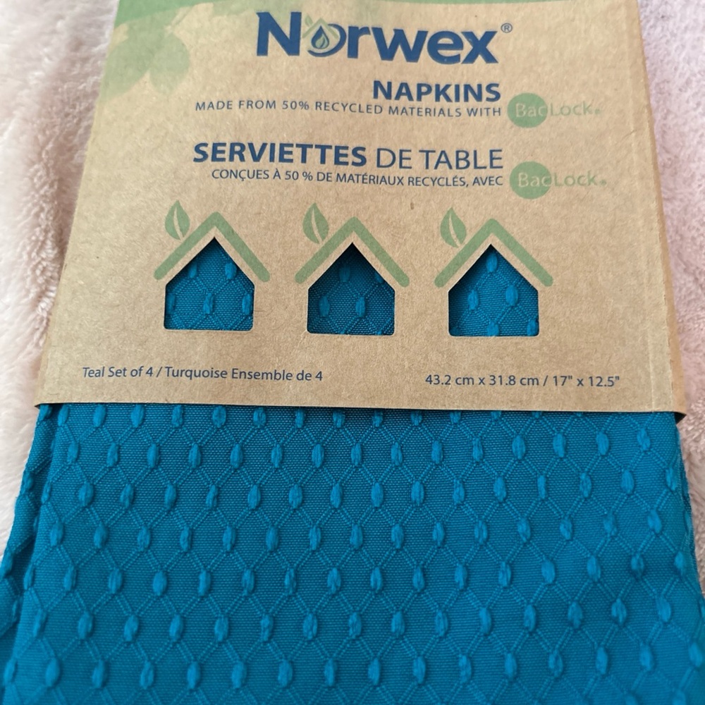 Norwex Turquoise Eco-Friendly Napkins